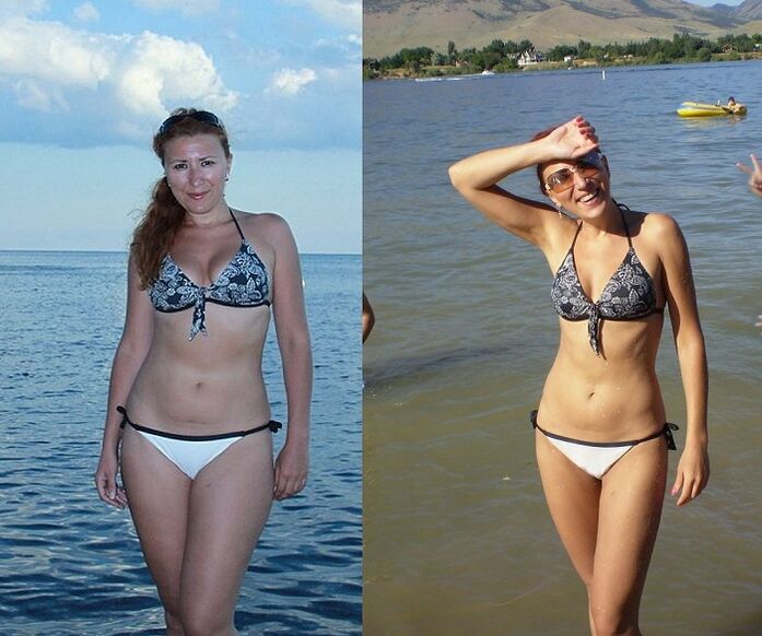 foto prima e dopo la dieta del grano saraceno